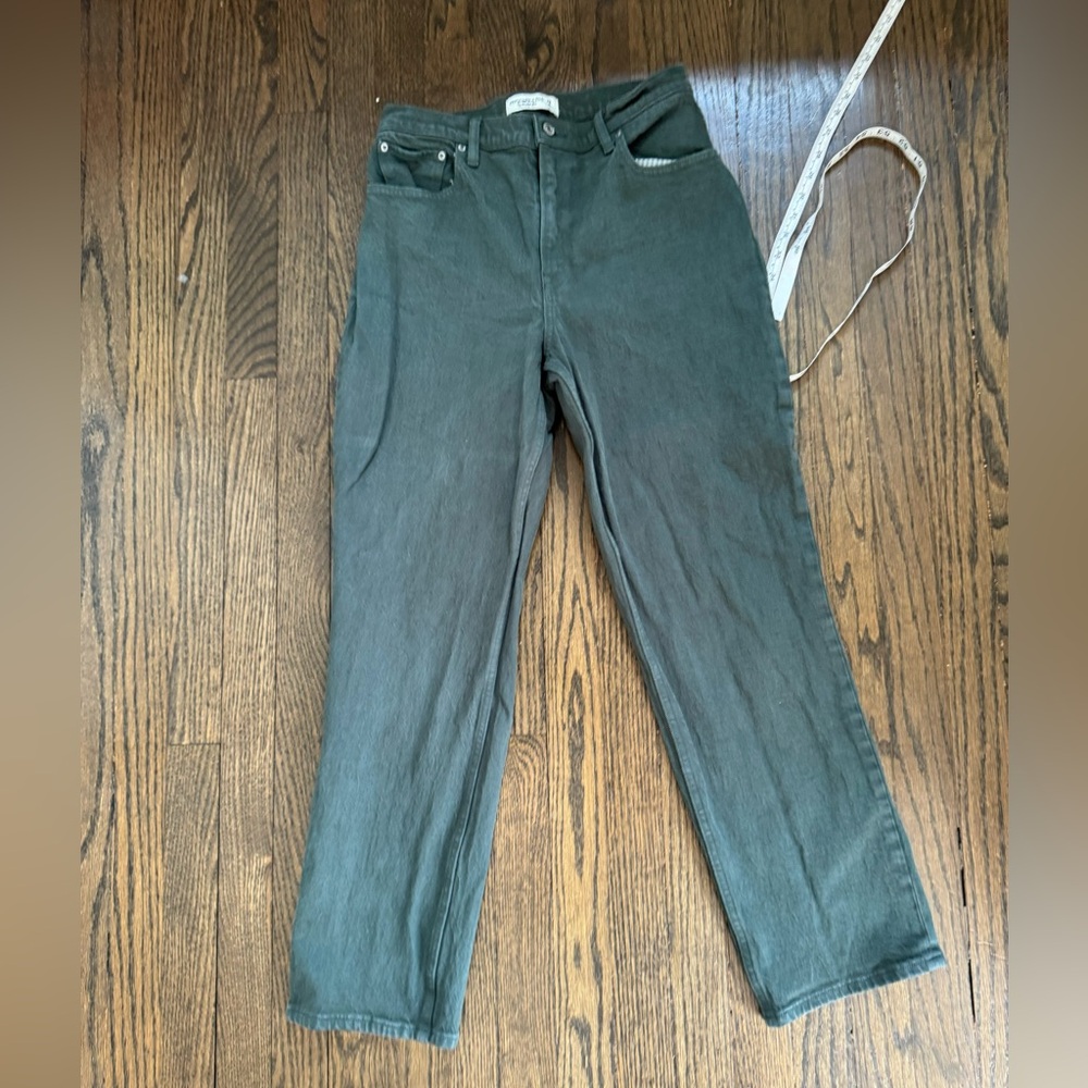 Abercrombie & Fitch Straight Leg Jeans in Dark Green